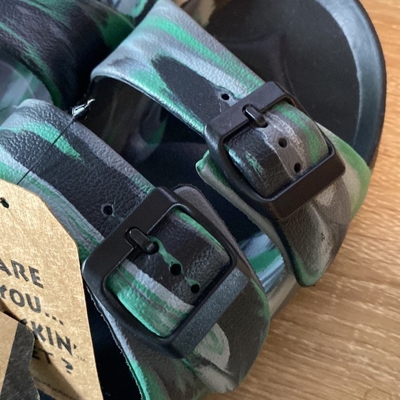 Rockin sandals army camo camouflage size 7 womens adjustable straps slip on NeW - Picture 6 of 6